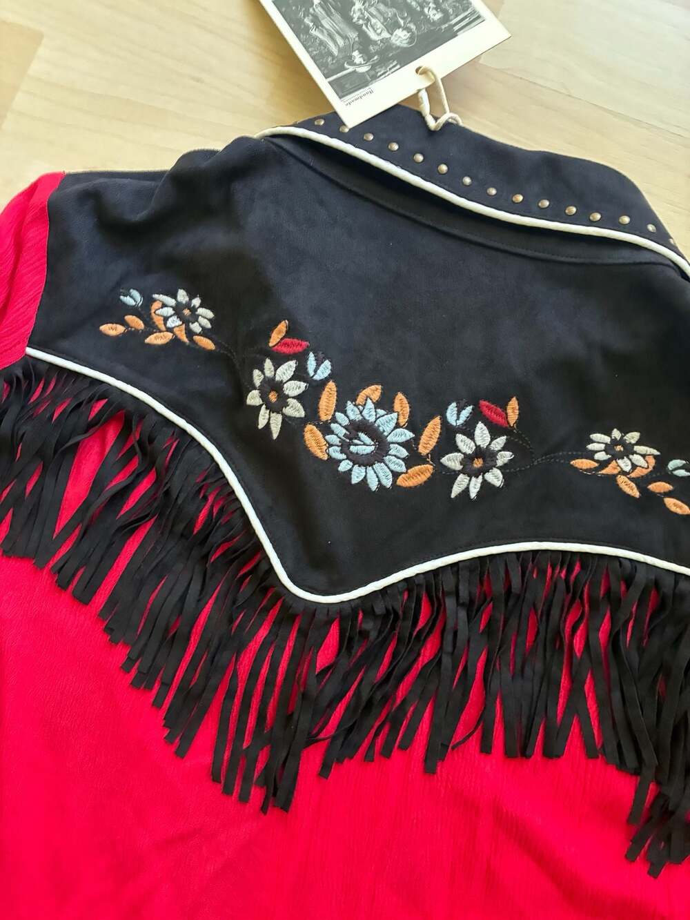 NWT John Moon Texas Women's Embroidered Fringe Western Shirt Size L - Picture 4 of 7